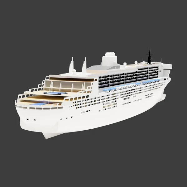 3d graphic rendered image of passenger ship