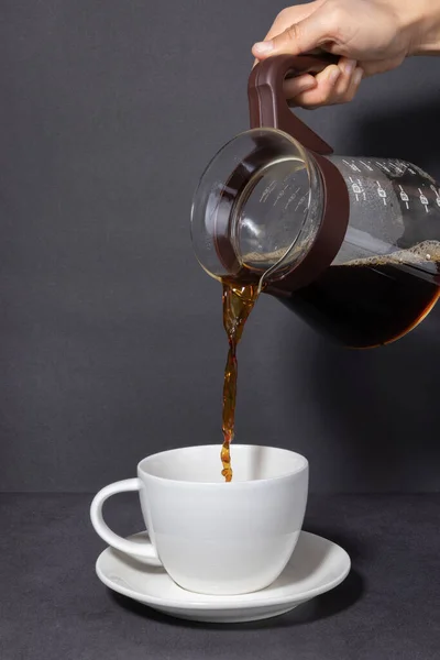 Creative Concept Photo Drip Coffee Close — Stock fotografie
