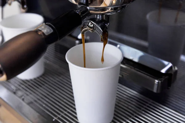 Barista Brewing Preparing Coffee Cafe — стоковое фото