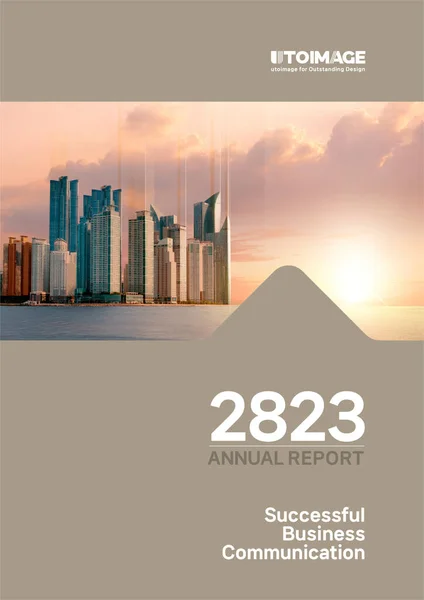 Graphic Annual Business Report Cover — Stock Photo, Image