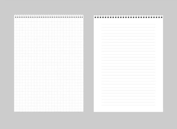 Blank Note Paper White Background — Image vectorielle