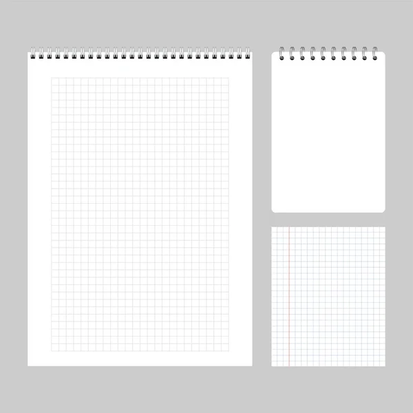 Blank Note Paper White Background — 스톡 벡터