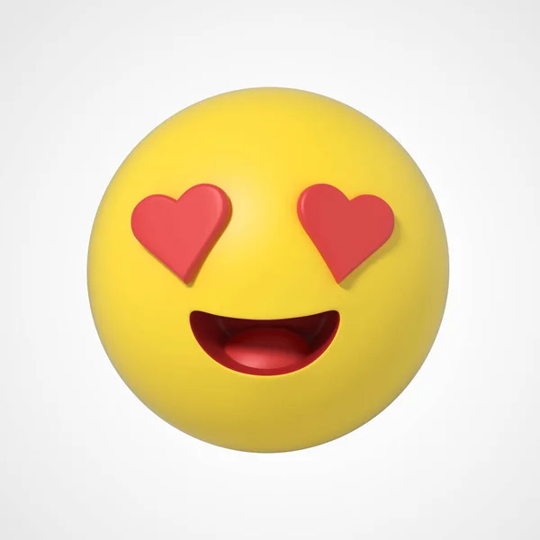 Emoji Emoticon Karakter Verliefd Worden — Stockfoto