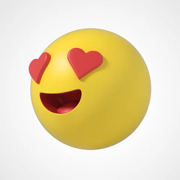 Émoticône Emoji Caractère Tomber Amoureux — Photo