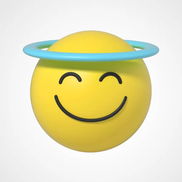 Emoji Emotikon Karakter Mosoly — Stock Fotó