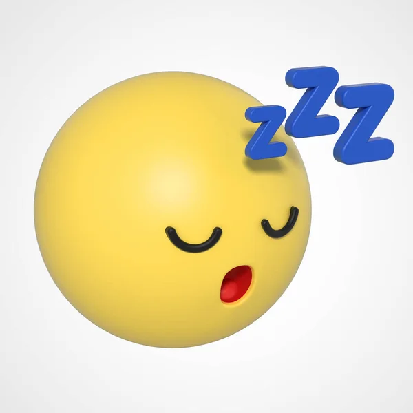 Emoji Emoticon Χαρακτήρα Ύπνου — Φωτογραφία Αρχείου