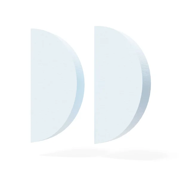 白の背景に隔離されたおしゃれなトレンド3Dデコ幾何学的オブジェ — ストック写真