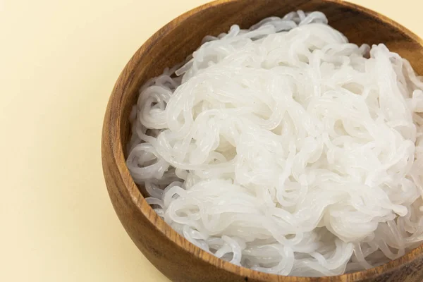 stock image shirataki, konjac noodles close-up view