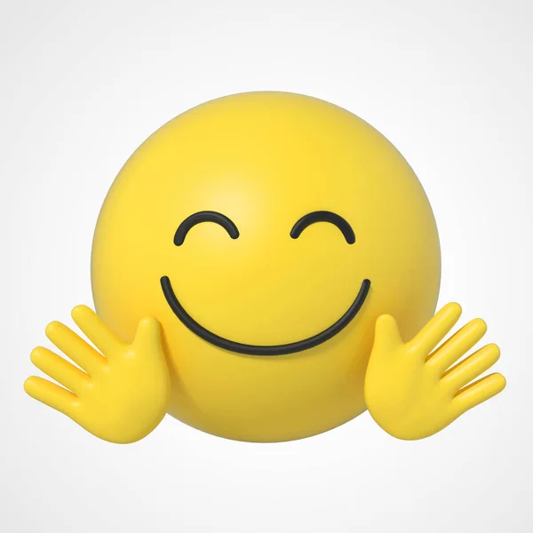 Emoji Emoticon Χαρακτήρα Ευτυχία — Φωτογραφία Αρχείου