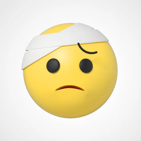 Emoji Emoticon Χαρακτήρα Τραυματισμό — Φωτογραφία Αρχείου