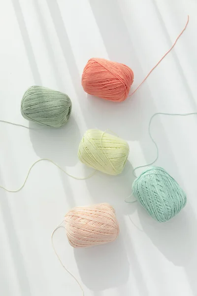 手作り趣味編み物糸の美しい写真 — ストック写真