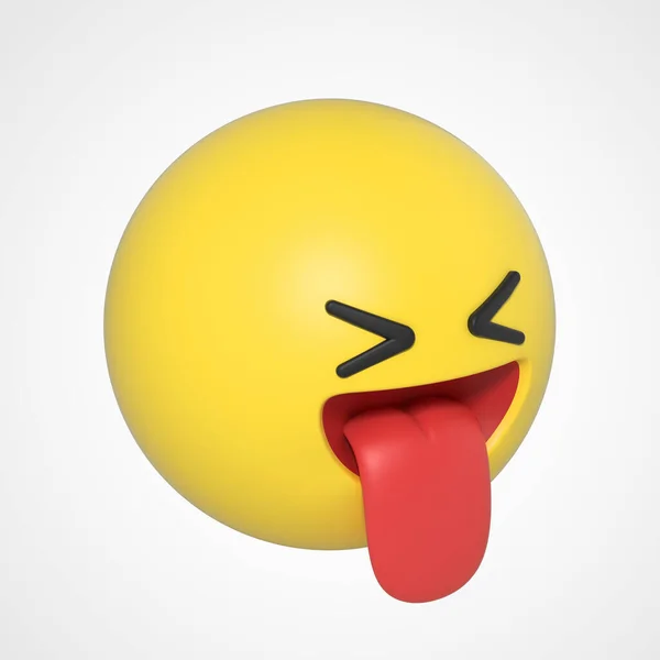 Emoji Emoticon Charakter Zunge Raus — Stockfoto
