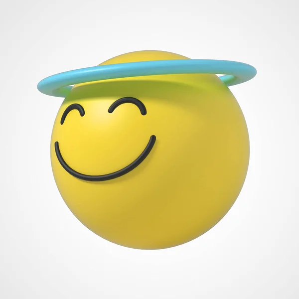 Emoji Personagem Emoticon Sorriso — Fotografia de Stock