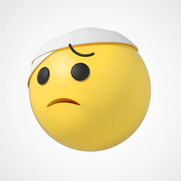 Emoji Personagem Emoticon Lesão — Fotografia de Stock