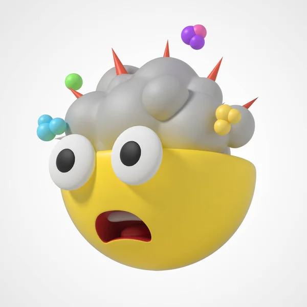 Emoji Emoticon Karakter Meglepő — Stock Fotó