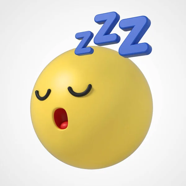 Emoji Personagem Emoticon Dormindo — Fotografia de Stock