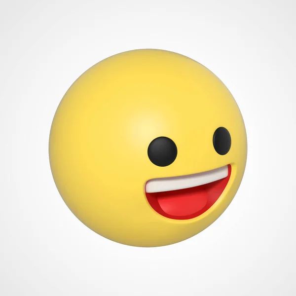 Emoji Emotikon Karakter Boldogság — Stock Fotó