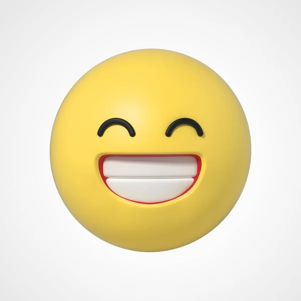 Emoji Personagem Emoticon Prazer — Fotografia de Stock