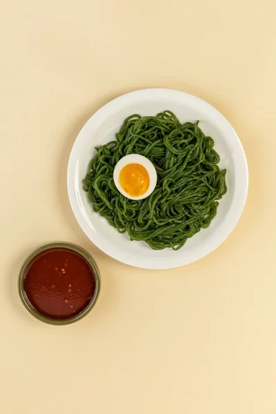 Zeesla Shirataki Konjac Noodles Close Uitzicht — Stockfoto