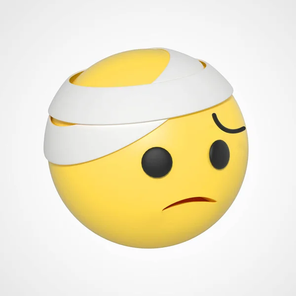 Emoji Emoticon Χαρακτήρα Τραυματισμό — Φωτογραφία Αρχείου