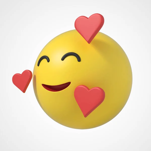 Emoji Personagem Emoticon Amor — Fotografia de Stock