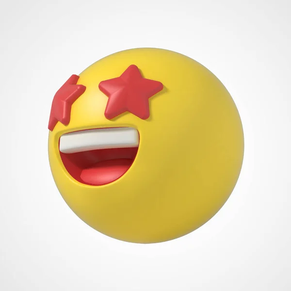 Emoji Personagem Emoticon Risos — Fotografia de Stock