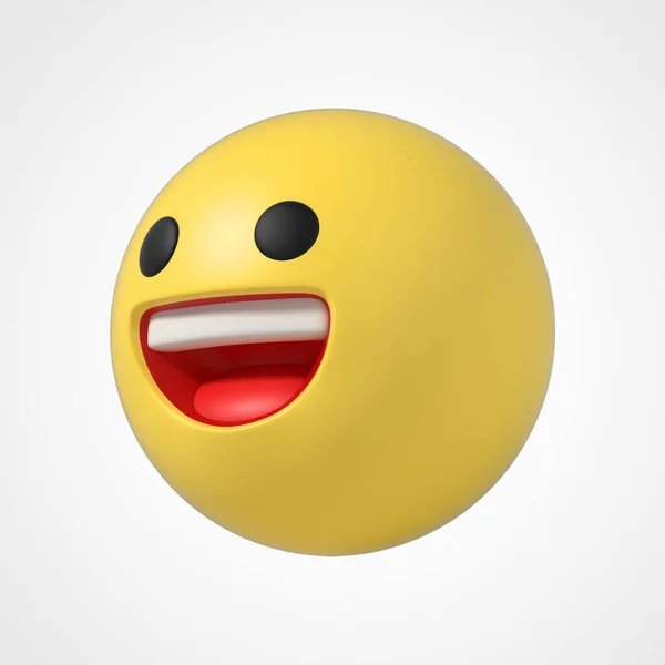 Emoji Personagem Emoticon Felicidade — Fotografia de Stock
