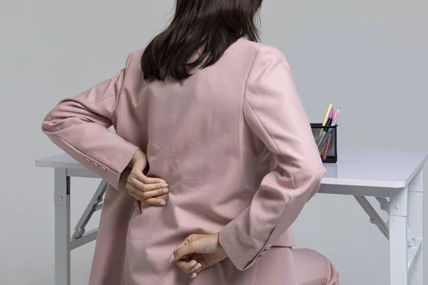 common health problems of office workers, korean young woman, backache