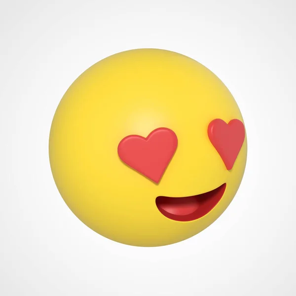 Emoji Personagem Emoticon Apaixonar — Fotografia de Stock