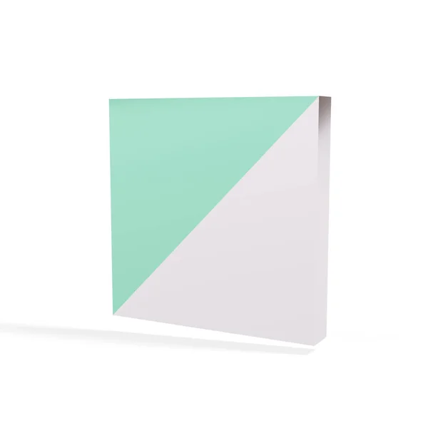 白の背景に隔離されたおしゃれなトレンド3Dデコ幾何学的オブジェ — ストック写真