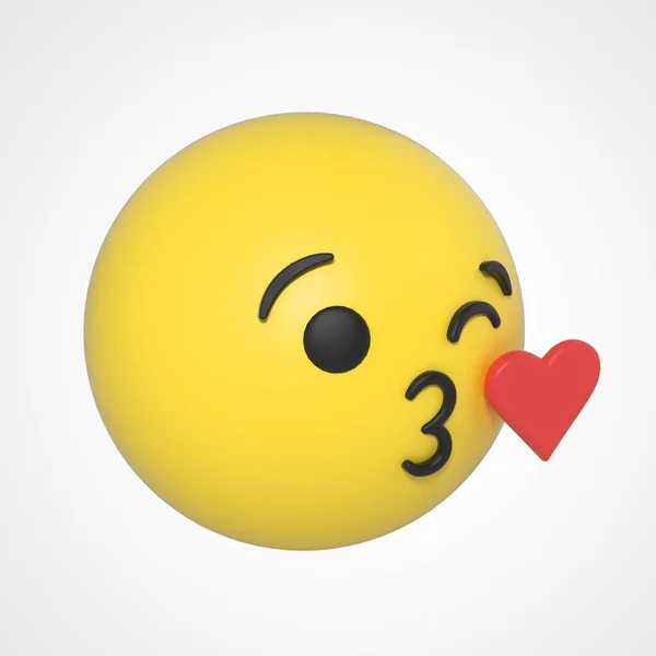 Émoticône Emoji Caractère Clins Oeil Baisers — Photo