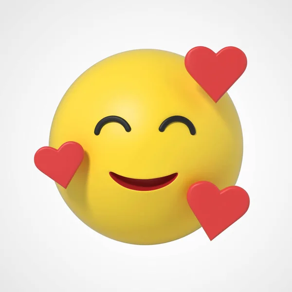 Emoji Emoticon Karakter Liefde — Stockfoto