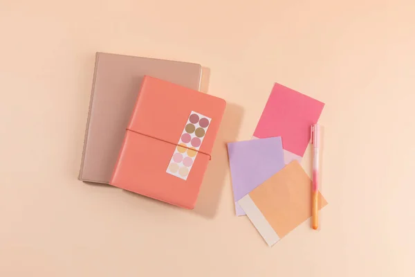 School Supplies Diary Concept Diary Pen Memo — Stock Photo, Image