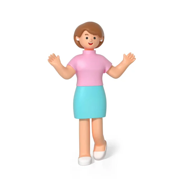 3Dファミリーキャラクター お母さん — ストック写真