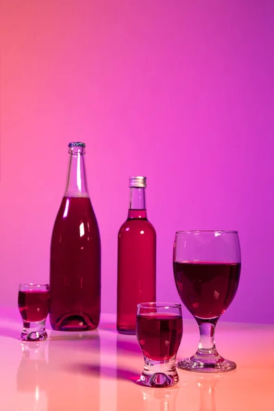 Coreano Asiático Tradicional Infundido Licor Vinho Álcool Estúdio Tiro — Fotografia de Stock