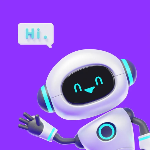 Robot Inteligencia Artificial Concepto Saludo — Foto de Stock