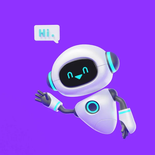 Robot Inteligencia Artificial Concepto Saludo — Foto de Stock
