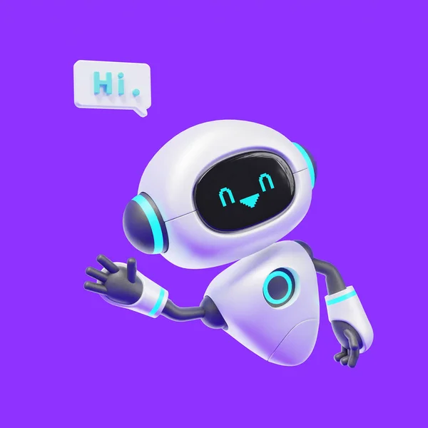 Artificial Intelligence Robot Greeting Concept — Stock Photo, Image