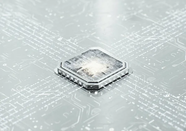 Grafisch Weergegeven Kunstmatige Intelligentie Chip Server — Stockfoto