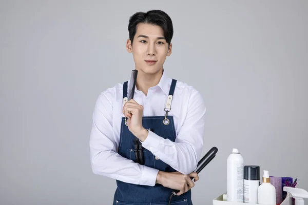 Millennials Gen Korean Asian Young Man Beauty Tools — Stock Photo, Image