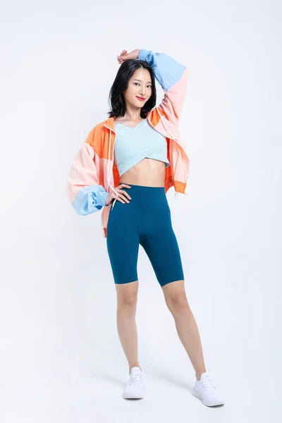 Концепція Здорової Краси Фото Корейської Азіатської Красивої Жінки Піджаком — стокове фото