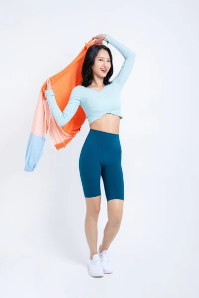 Концепція Здорової Краси Фото Корейської Азіатської Красивої Жінки Куртці — стокове фото