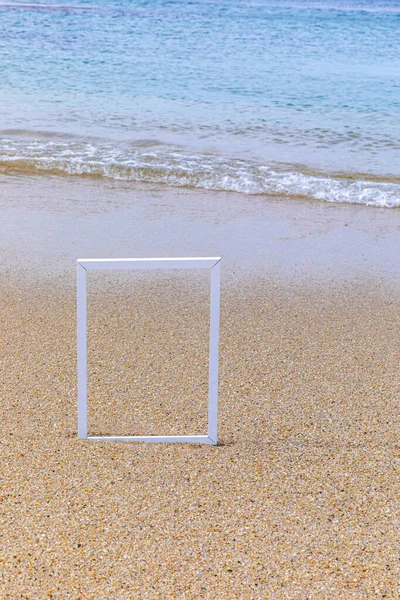 Beautiful Beach Picture Frame Close View — Stock Photo, Image