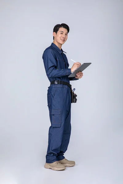 Millennials Gen Jeune Homme Coréen Asiatique Personnel Site Avec Une — Photo