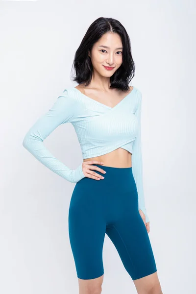 Healthy Beauty Concept Photo Korean Asian Beautiful Woman Smiling — Stock Photo, Image