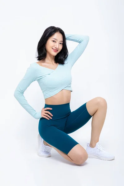 Saudável Beleza Conceito Foto Coreano Asiático Bela Mulher Sentado Posando — Fotografia de Stock