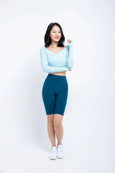Gezonde Schoonheid Concept Foto Van Koreaanse Aziatische Mooie Vrouw Met — Stockfoto