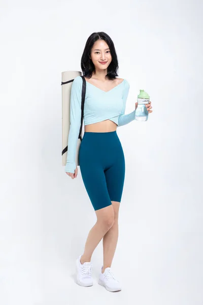 Gezonde Schoonheid Concept Foto Van Koreaanse Aziatische Mooie Vrouw Met — Stockfoto