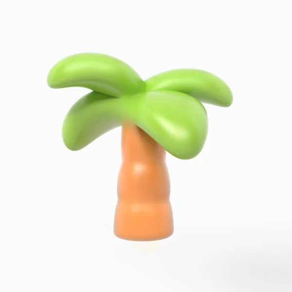 3D夏季物品 棕榈树 — 图库照片