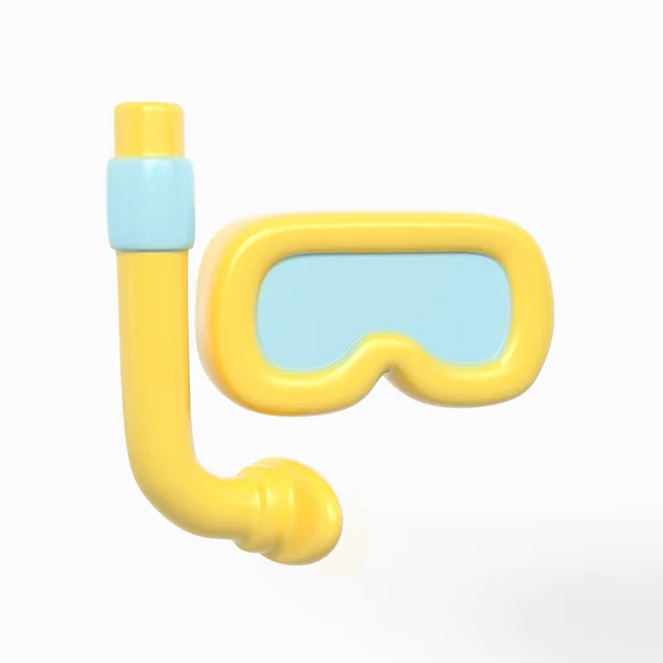 3D夏季物品 潜水包 — 图库照片